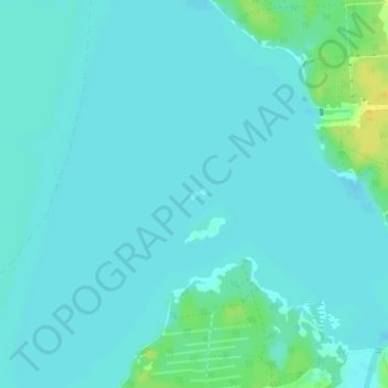 Topografische kaart Северный березовский остров, hoogte, reliëf