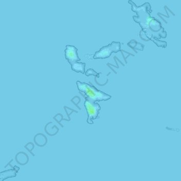 Topografische kaart Brownsman, hoogte, reliëf