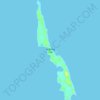 Topografische kaart Hoffman Cay, hoogte, reliëf