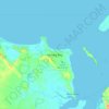 Topografische kaart Hervey Bay, hoogte, reliëf