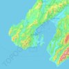 Topografische kaart Wellington, hoogte, reliëf