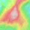 Topografische kaart Gardunha, hoogte, reliëf