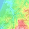 Topografische kaart Leiria, hoogte, reliëf