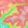 Topografische kaart Cornimont, hoogte, reliëf