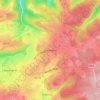 Topografische kaart Louveigné, hoogte, reliëf