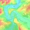Topografische kaart Deulin, hoogte, reliëf