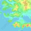 Topografische kaart Banjole, hoogte, reliëf