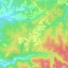 Topografische kaart Ključar, hoogte, reliëf
