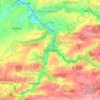Topografische kaart Walcourt, hoogte, reliëf