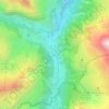 Topografische kaart Gavarnie, hoogte, reliëf