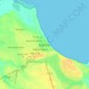 Topografische kaart Bagamoyo, hoogte, reliëf