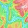 Topografische kaart Chairière, hoogte, reliëf