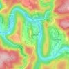 Topografische kaart Laforêt, hoogte, reliëf