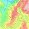 Topografische kaart Belle Vue, hoogte, reliëf