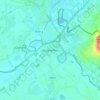 Topografische kaart Escanaffles, hoogte, reliëf