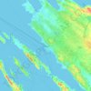 Topografische kaart Zadar, hoogte, reliëf