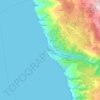 Topografische kaart Senj, hoogte, reliëf