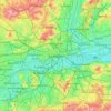 Topografische kaart Londen, hoogte, reliëf