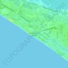 Topografische kaart West Panama City Beach, hoogte, reliëf