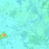 Topografische kaart Gospić, hoogte, reliëf