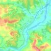 Topografische kaart Belavići, hoogte, reliëf