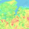 Topografische kaart Kiel, hoogte, reliëf