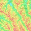 Topografische kaart Eauze, hoogte, reliëf