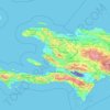 Topografische kaart Haïti, hoogte, reliëf