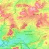 Topografische kaart Käerjeng, hoogte, reliëf