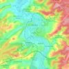 Topografische kaart Verdun, hoogte, reliëf