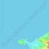 Topografische kaart Peniche, hoogte, reliëf