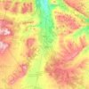 Topografische kaart Ayora, hoogte, reliëf