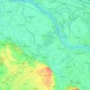 Topografische kaart Kalkar, hoogte, reliëf