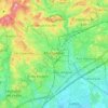 Topografische kaart Montpellier, hoogte, reliëf