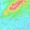 Topografische kaart Zagreb, hoogte, reliëf
