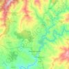 Topografische kaart Pedrógão Grande, hoogte, reliëf