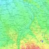Topografische kaart Limburg, hoogte, reliëf