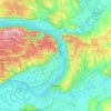 Topografische kaart Самара, hoogte, reliëf