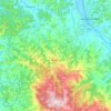 Topografische kaart Montaione, hoogte, reliëf