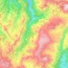 Topografische kaart Pralognan-la-Vanoise, hoogte, reliëf