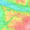 Topografische kaart Berg en Terblijt, hoogte, reliëf