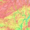 Topografische kaart Luxemburg, hoogte, reliëf