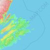 Topografische kaart Cape Breton Regional Municipality, hoogte, reliëf
