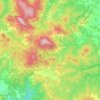 Topografische kaart Montieri, hoogte, reliëf