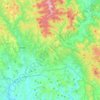 Topografische kaart Castelnuovo Berardenga, hoogte, reliëf