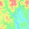 Topografische kaart Jimena de la Frontera, hoogte, reliëf