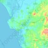 Topografische kaart Jerez de la Frontera, hoogte, reliëf
