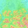 Topografische kaart Chiemgauer Alpen, hoogte, reliëf