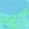 Topografische kaart New Orleans, hoogte, reliëf