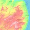 Topografische kaart Paraíba, hoogte, reliëf